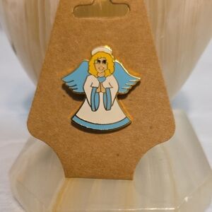 Angel Pin with Blue Wings